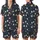 Youthful Spirits' Whimsical Cosmic Pattern with Muted Pastel Planets and Multi-Color Stars on Deep Slate Blue Satin Short-Sleeve Pajamas Set - 1