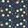 Youthful Spirits' Whimsical Cosmic Pattern with Muted Pastel Planets and Multi-Color Stars on Deep Slate Blue Satin Short-Sleeve Pajamas Set - 4
