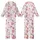 Teen Tween Pink Slumber Party Sleep Set: Playful Pizza, Pajama, Popcorn & Star Pattern Kid Satin Pajamas Set - 1