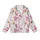 Teen Tween Pink Slumber Party Sleep Set: Playful Pizza, Pajama, Popcorn & Star Pattern Kid Satin Pajamas Set - 2