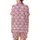 Family Christmas Pajamas: Whimsical Bubblegum Pink Hot Pink Santa & Snowflake Pattern - Flame Resistant Polyester Set Satin Short-Sleeve Pajamas Set - zwH3DO2hlB
