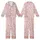 Bridesmaid & Bride Ruffle Tie Tank Set: Whimsical Blush Rosebud Floral Satin Pajamas Kid Satin Pajamas Set - 1
