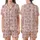 Women's Whimsical Pink Flamingo Christmas Sleep Set: Santa Hat & String Light Holiday Pattern Satin Short-Sleeve Pajamas Set - 1