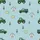 Farm Life Enthusiasts' Light Blue Hand-Drawn Minimalist Farm Vehicle Barn Pattern Kid Satin Pajamas Set - 4