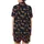 Nature Lovers' Realistic Warm Brown Squirrels Dark Navy Seamless Climbing Wildlife Pattern Satin Short-Sleeve Pajamas Set - 3