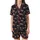 Nature Lovers' Realistic Warm Brown Squirrels Dark Navy Seamless Climbing Wildlife Pattern Satin Short-Sleeve Pajamas Set - 2
