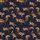 Nature Lovers' Realistic Warm Brown Squirrels Dark Navy Seamless Climbing Wildlife Pattern Satin Short-Sleeve Pajamas Set - 4
