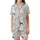 Greyhound Whippet Galgo: Minimalist Italian Greyhound Pattern Bamboo Stretch Bodysuit Satin Short-Sleeve Pajamas Set - 2