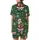 Fisherman Bass Angler Christmas Pajamas: Merry Fishmas Santa & Bass Pattern Sleepwear Satin Short-Sleeve Pajamas Set - 3