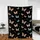 Women's Majestic Watercolor Butterfly & Delicate Floral All-Over Pattern Muted Orange Teal Black Fleece Blanket - L59YLZ3XFq