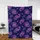 Cosmic Dreamers' Stylized Nebula Galaxy Pattern Deep Blue Purple Fuchsia Stars Fleece Blanket - 2
