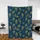 Luxury Style Seekers' Elegant Stylized Peacock Feather All-Over Pattern in Deep Blue and Gold Fleece Blanket - 2