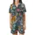 Tattoo Art Enthusiasts' Bold Irezumi Tiger & Dragon Art Peonies Satin Short-Sleeve Pajamas Set - 2