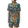Tattoo Art Enthusiasts' Bold Irezumi Tiger & Dragon Art Peonies Satin Short-Sleeve Pajamas Set - 3
