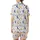 Dreamers' Seamless Whimsical Indigo Blue Moon Golden Star Sleeping Animals Pattern Satin Short-Sleeve Pajamas Set - 3