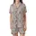Panda Lover's Sleep Set: Playful Cartoon Pandas, Blush Pink Hearts, Cozy Loungewear Satin Short-Sleeve Pajamas Set - DZxXDB7cBU