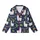 Llama Lovers' Whimsical White Llama Sombrero Cactus Bunting Navy Blue Desert Art Kid Satin Pajamas Set - 2