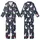 Llama Lovers' Whimsical White Llama Sombrero Cactus Bunting Navy Blue Desert Art Kid Satin Pajamas Set - 1