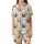 Sloth Lover's Cute Cartoon Sloths & Jungle Leaves Canvas Footwear Satin Short-Sleeve Pajamas Set - 2