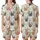 Sloth Lover's Cute Cartoon Sloths & Jungle Leaves Canvas Footwear Satin Short-Sleeve Pajamas Set - 1
