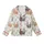 Sloth Lover's Cute Cartoon Sloths & Jungle Leaves Canvas Footwear Kid Satin Pajamas Set - 2