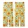 Women's Golden Yellow Sunflower & Light Blue Butterfly Creamy Yellow Watercolor Floral Kid Satin Pajamas Set - 3