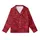 Women's All-Season Ruby Red Abstract Silk Pattern Polyester V-Neck Shorts Pajama Set Kid Satin Pajamas Set - 2