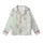 Women's Cute Bear Cloud Two-Piece Loungewear: Cream Blue Wavy Long Sleeve V-Neck Set Kid Satin Pajamas Set - 2