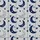Gray Moon & Stars Pajama Sleep Set: Stylized Navy Crescent & Subtle Geometric Plaid Design Satin Short-Sleeve Pajamas Set - 4