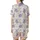 Women's Whimsical Lilac Sea Turtle & Seashell Print Cami with Ruffled Hem - Polyester Blend Sleep Set Satin Short-Sleeve Pajamas Set - 98P1EYQhI8