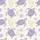 Women's Whimsical Lilac Sea Turtle & Seashell Print Cami with Ruffled Hem - Polyester Blend Sleep Set Satin Short-Sleeve Pajamas Set - 4