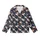 Sloth Lover's Adorable Flat Sloth & Tropical Foliage Navy Low Top Canvas Shoes Kid Satin Pajamas Set - -Gu_1cg65S