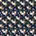Sloth Lover's Adorable Flat Sloth & Tropical Foliage Navy Low Top Canvas Shoes Kid Satin Pajamas Set - 4