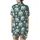Women's Stylized Cream Elephant Pajamas: Desaturated Teal Paisley Sleep Set Satin Short-Sleeve Pajamas Set - 3