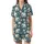 Women's Stylized Cream Elephant Pajamas: Desaturated Teal Paisley Sleep Set Satin Short-Sleeve Pajamas Set - 2
