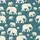 Women's Stylized Cream Elephant Pajamas: Desaturated Teal Paisley Sleep Set Kid Satin Pajamas Set - 4