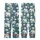 Women's Stylized Cream Elephant Pajamas: Desaturated Teal Paisley Sleep Set Kid Satin Pajamas Set - 3