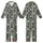 Panda Lover's Loungewear: Adorable Cartoon Panda Faces & Sage Green Bamboo Sleep Set Kid Satin Pajamas Set - 1