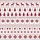 Women's Folkloric Fair Isle Christmas Pajamas: Reindeer Snowflake Long Sleeve Button-Front (White/Red) Satin Short-Sleeve Pajamas Set - 4