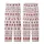 Women's Folkloric Fair Isle Christmas Pajamas: Reindeer Snowflake Long Sleeve Button-Front (White/Red) Kid Satin Pajamas Set - 3