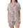 Women's Dentist Pajamas: Cute Pastel Pink Dental Tools & Happy Teeth Pattern Sleep Set Satin Short-Sleeve Pajamas Set - 9_i9c7wnjv