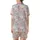 Women's Dentist Pajamas: Cute Pastel Pink Dental Tools & Happy Teeth Pattern Sleep Set Satin Short-Sleeve Pajamas Set - 3