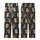 Hedgehog Lovers' Whimsical Navy Blue Cacti & Hedgehog Pattern with Red Berries Kid Satin Pajamas Set - 3