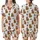 Highland Cow Christmas Pajamas: Whimsical Santa Hat & Scarf Pattern Satin Short-Sleeve Pajamas Set - 1