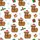 Highland Cow Christmas Pajamas: Whimsical Santa Hat & Scarf Pattern Kid Satin Pajamas Set - 4