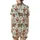 Boho Western Christmas Fans' Rustic Linocut Santa Highland Cow Terracotta Orange Forest Green All-Over Satin Short-Sleeve Pajamas Set - 3