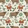 Boho Western Christmas Fans' Rustic Linocut Santa Highland Cow Terracotta Orange Forest Green All-Over Satin Short-Sleeve Pajamas Set - 4