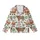 Boho Western Christmas Fans' Rustic Linocut Santa Highland Cow Terracotta Orange Forest Green All-Over Kid Satin Pajamas Set - 2