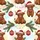 Cow Lover's Christmas Pajama Set: Faux Yarn Knitted Highland Cow & Snowflake Pattern Kid Satin Pajamas Set - 4