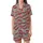 Women's Halter V-Neck Striped Red Ribbon Black Friday Motif Golden Charm Pajama Lounge Wear Satin Short-Sleeve Pajamas Set - 2